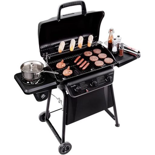 Photo of the Char-Broil Classic 360 3-Burner with food in preparation