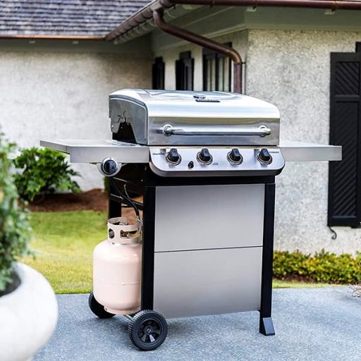 Photo of the Char-Broil Performance 4-Burner in the backyard