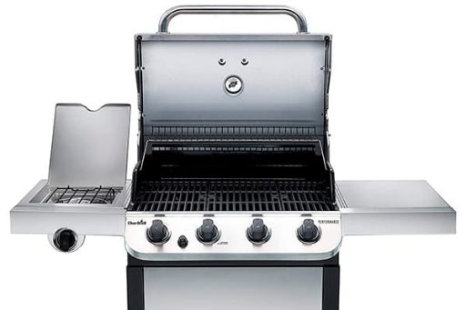 Photo of the Char-Broil Performance 4-Burner with the lid open