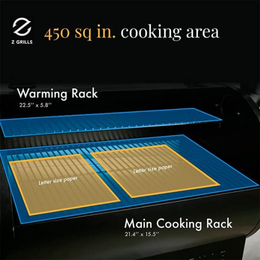 Z Grills 450APRO cooking area