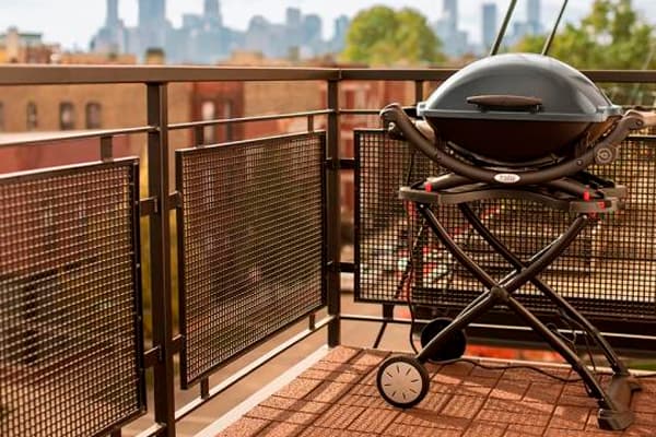 electric grill on the terrace