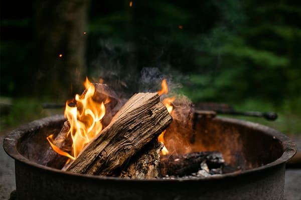 wood fire campfire